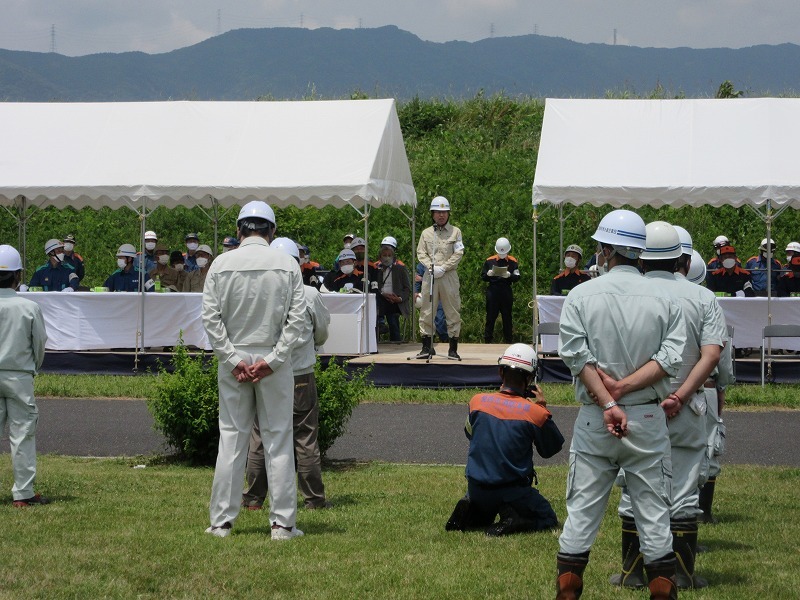 海部地方総合防災訓練での市長挨拶