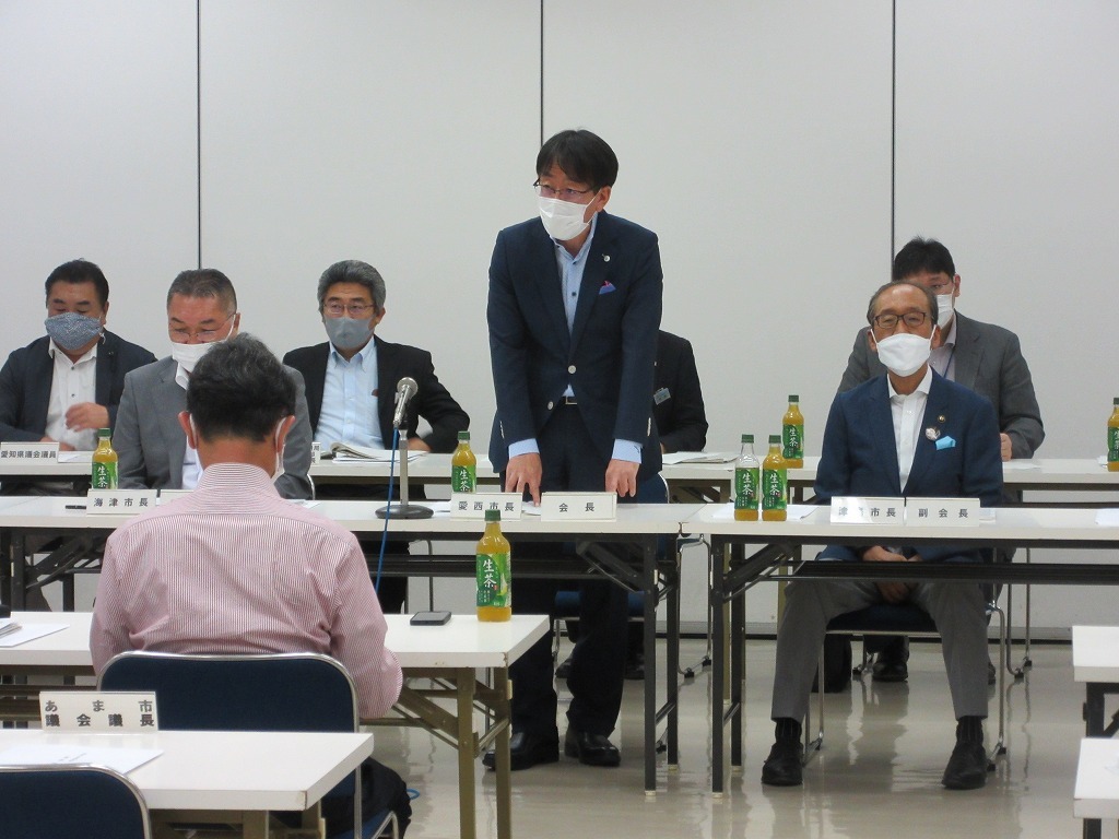 木曽川・長良川新架橋促進協議会総会での市長挨拶