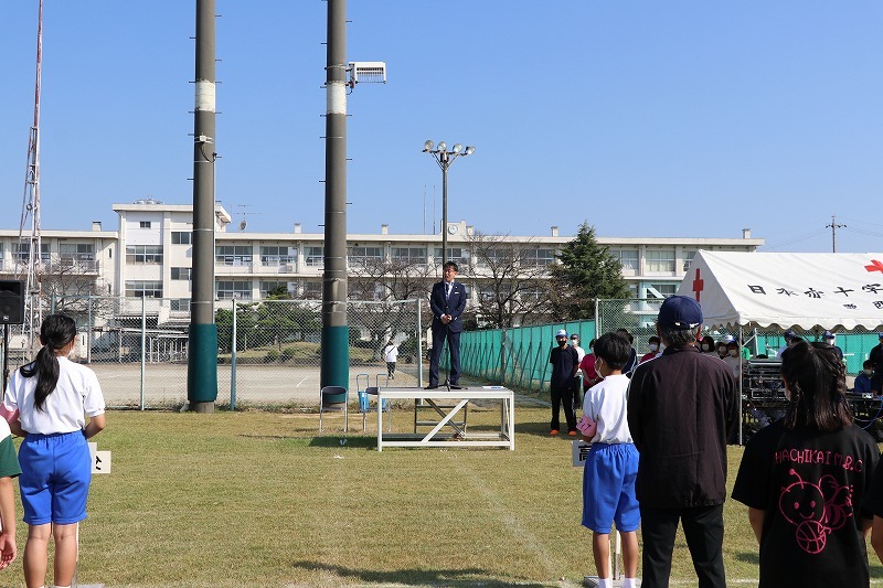 八開地区市民体育大会での市長挨拶