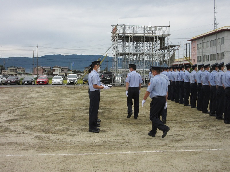 消防署での市長特別点検の様子