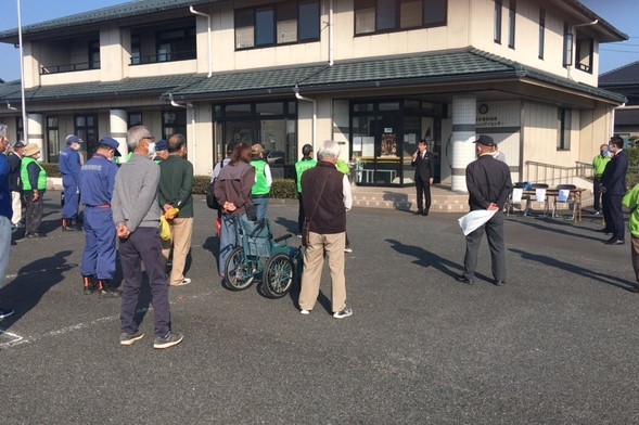 藤浪コミュニティ防災訓練での市長挨拶