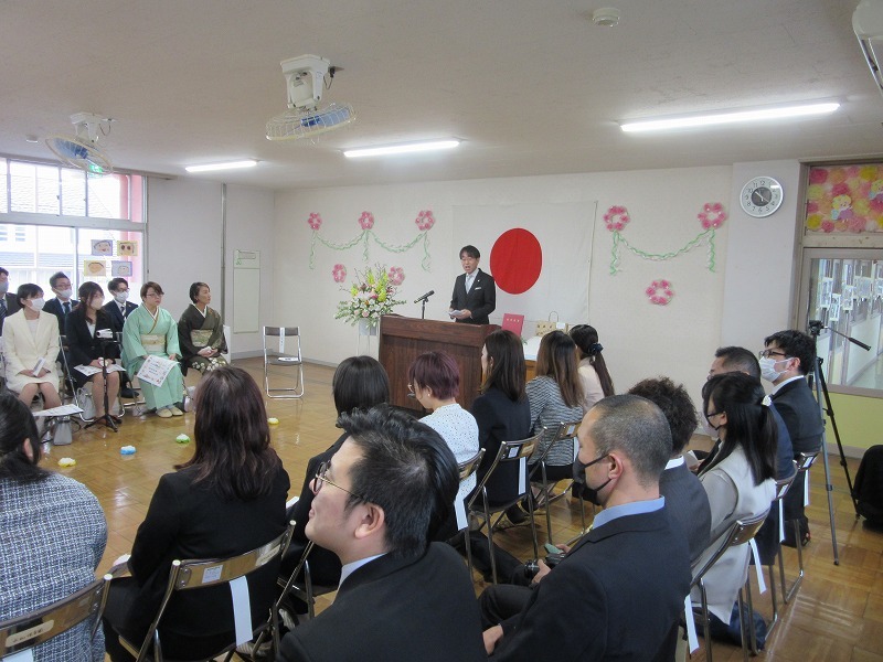 永和保育園卒園式での市長挨拶