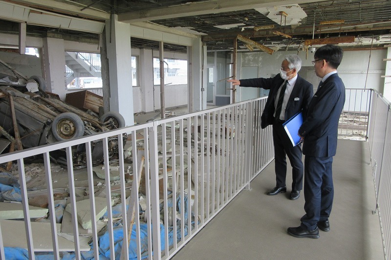 気仙沼市東日本大震災遺構伝承館視察の様子