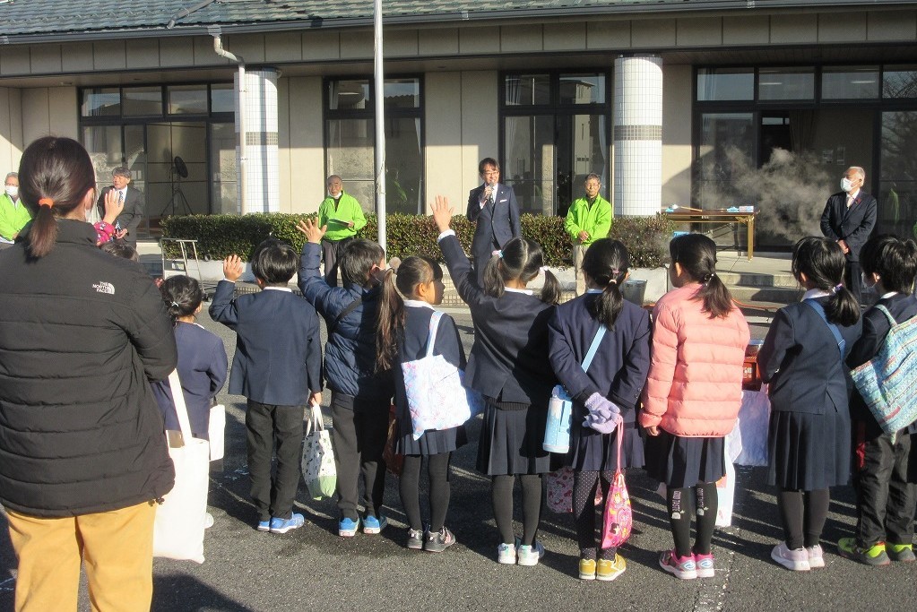 もちつき大会での市長挨拶