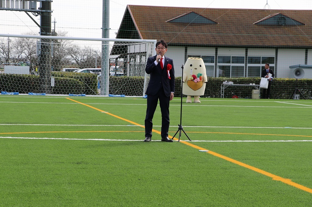 セレモニーでの市長挨拶