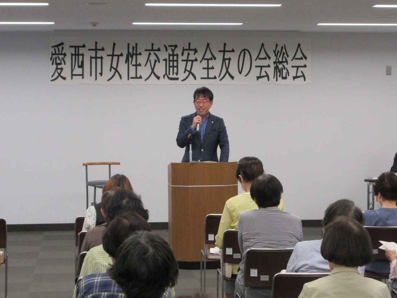 女性交通安全友の会での市長挨拶
