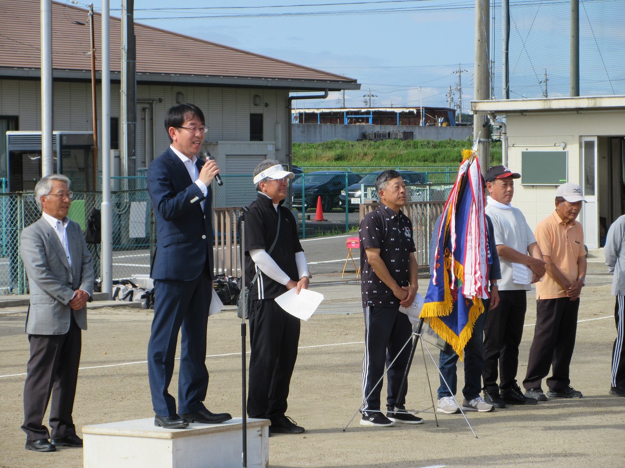 市民スローピッチソフトボール大会での市長挨拶