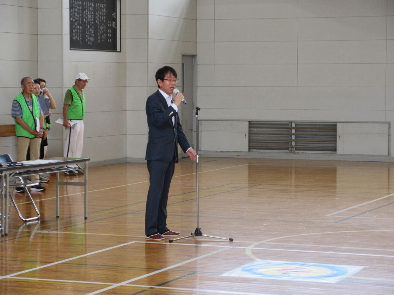 カローリング大会での市長挨拶