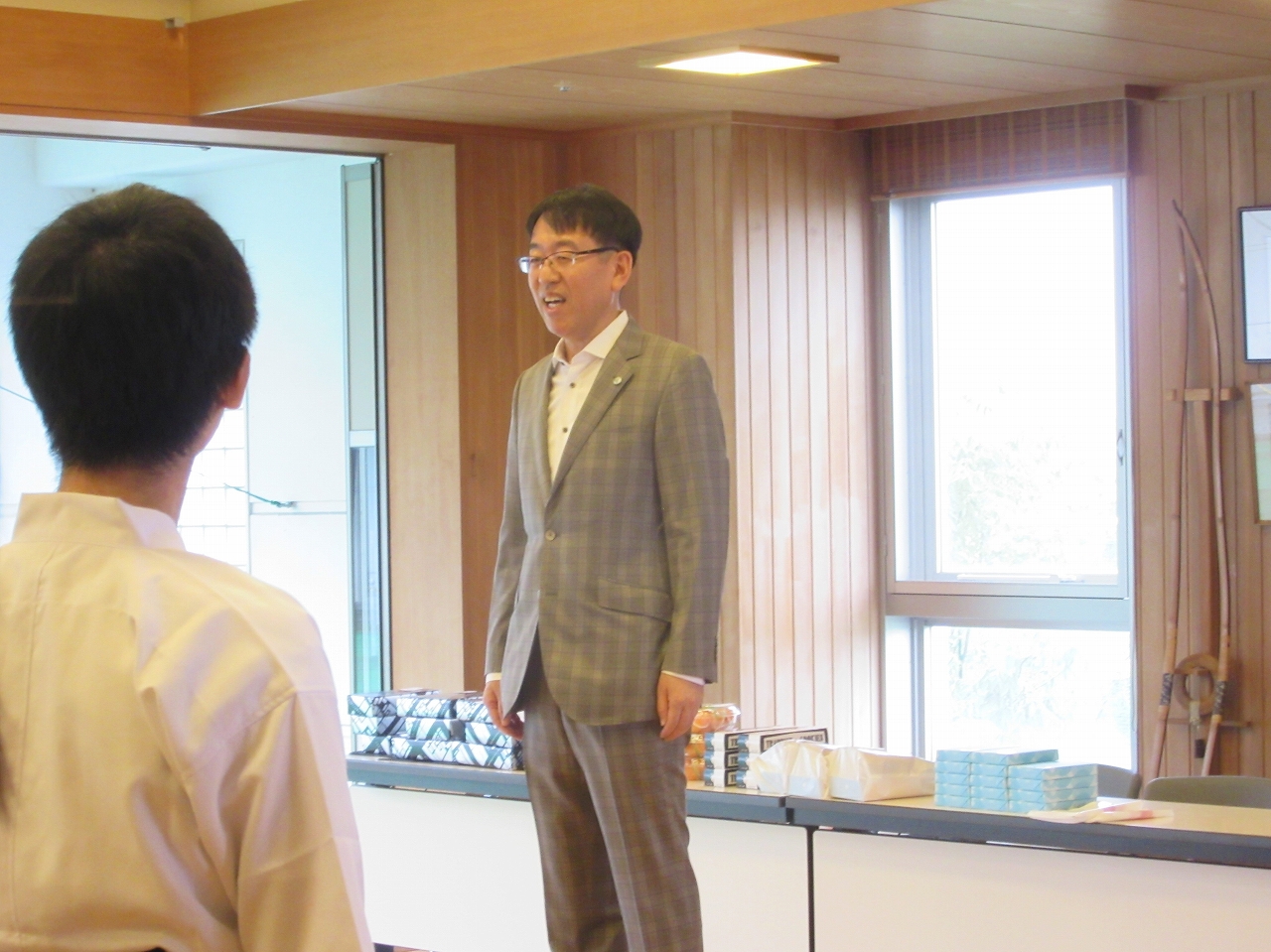 市民弓道大会での市長挨拶