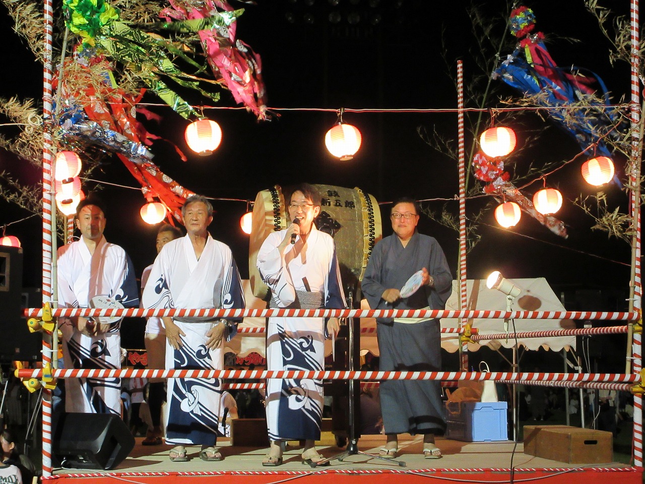 八開地区納涼祭りでの市長挨拶