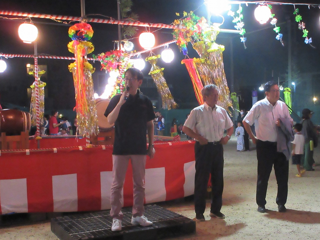 日置町盆踊り大会での市長挨拶