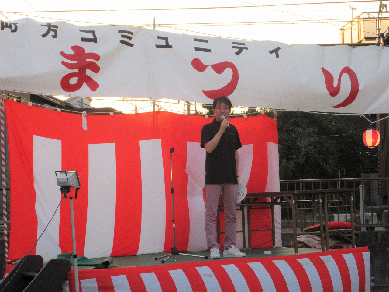 町方地区コミュニティ推進協議会夏まつりでの市長挨拶