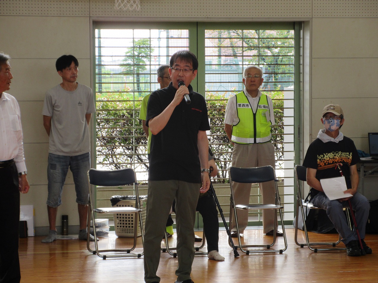 防災訓練での市長挨拶