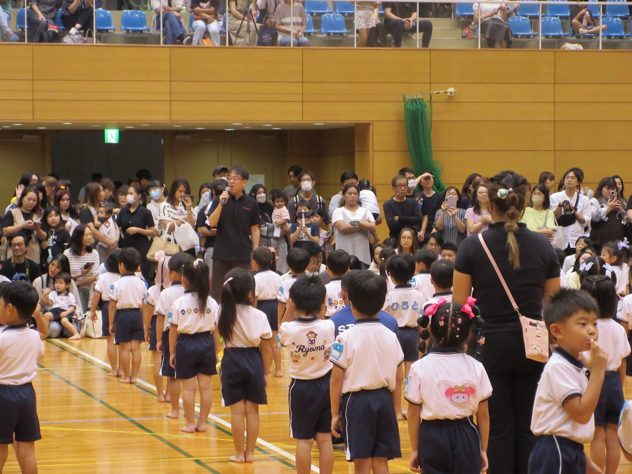 美和多保育園運動会市長挨拶の様子