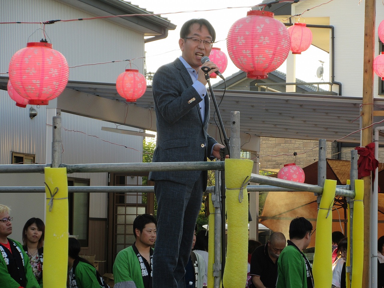 古都祭りでの市長挨拶