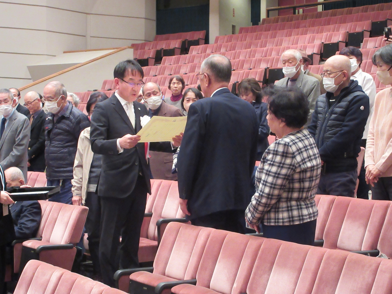 祝賀会での市長挨拶