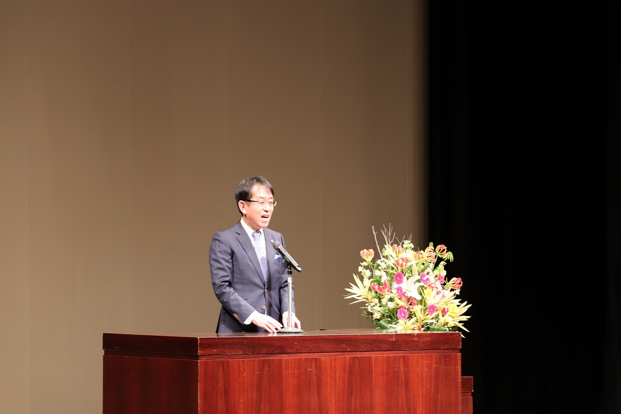 社会教育講演会での市長挨拶