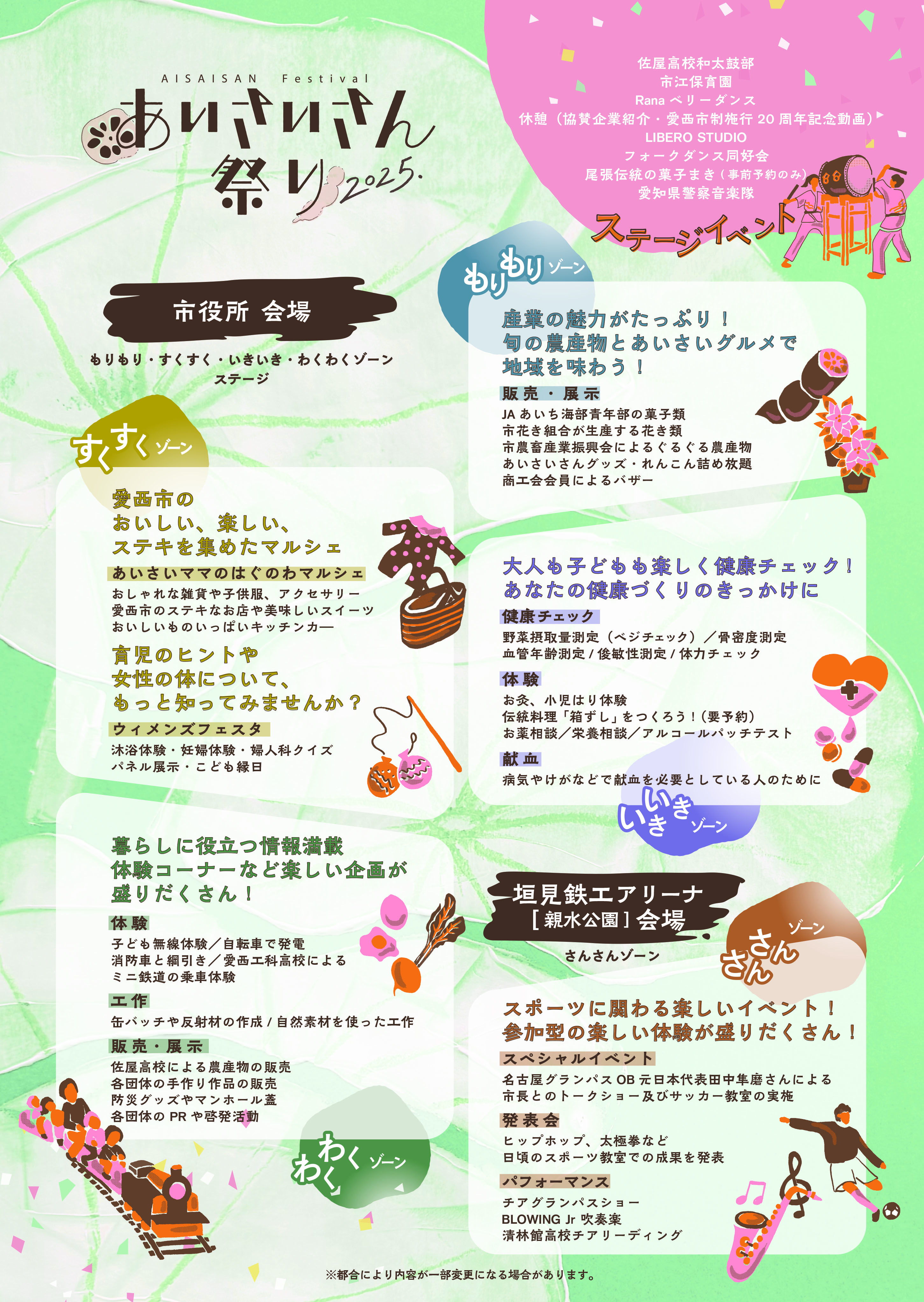 あいさいさん祭りのチラシの裏