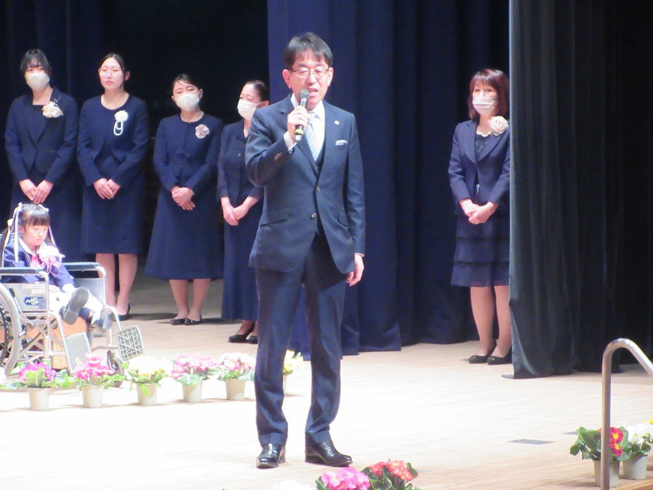 美和多保育園でのあいさつの様子
