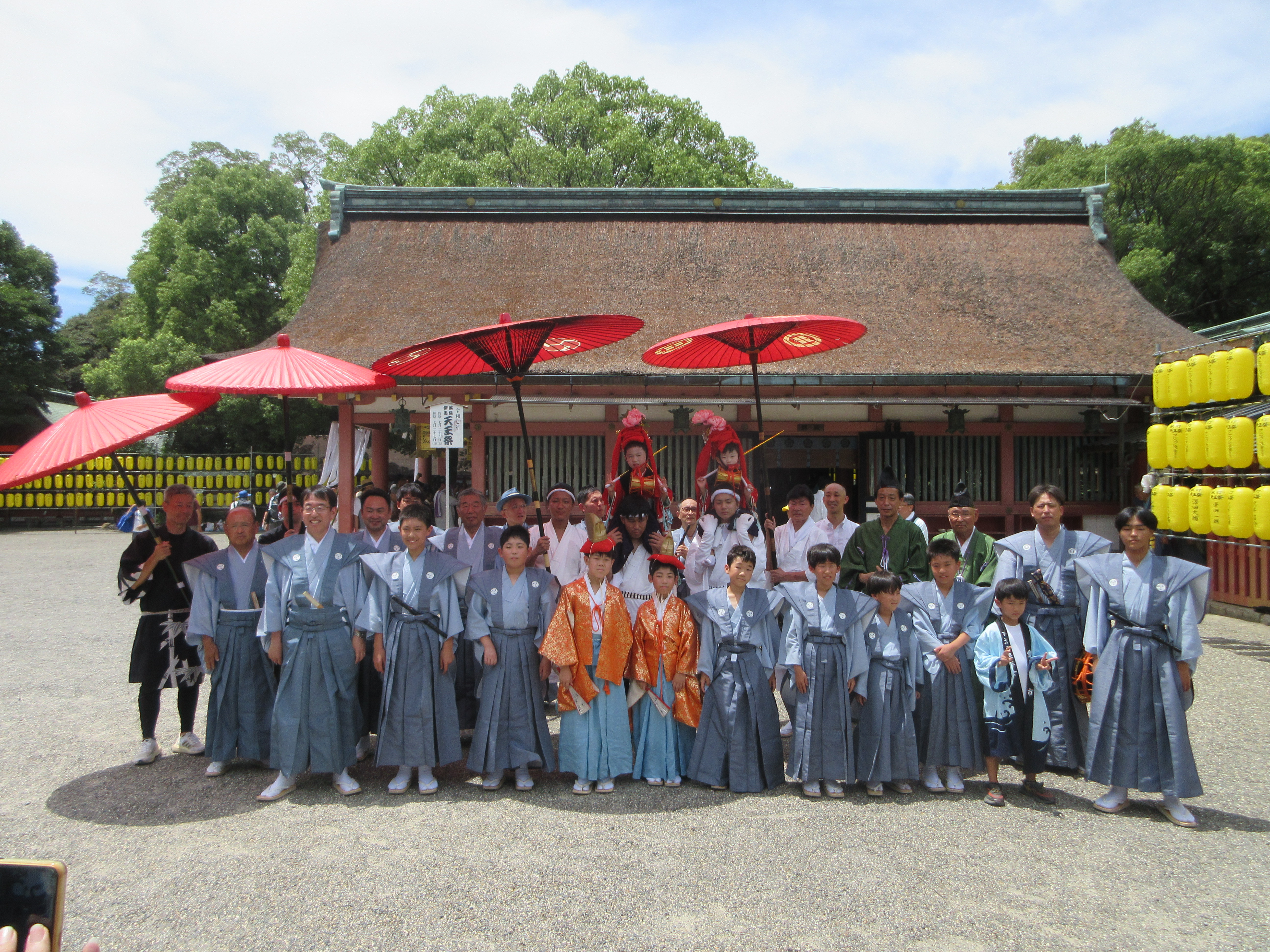 尾張津島天王祭朝祭の様子