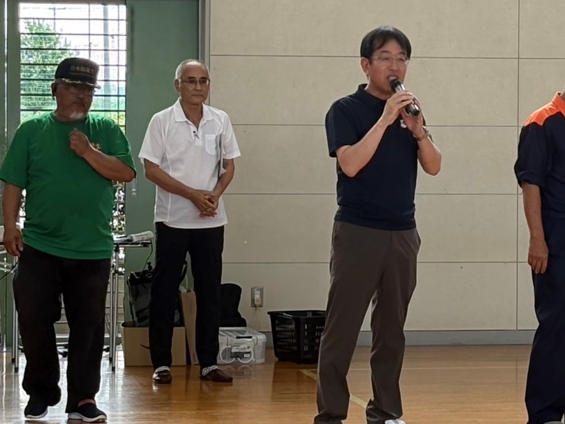 防災訓練での市長挨拶
