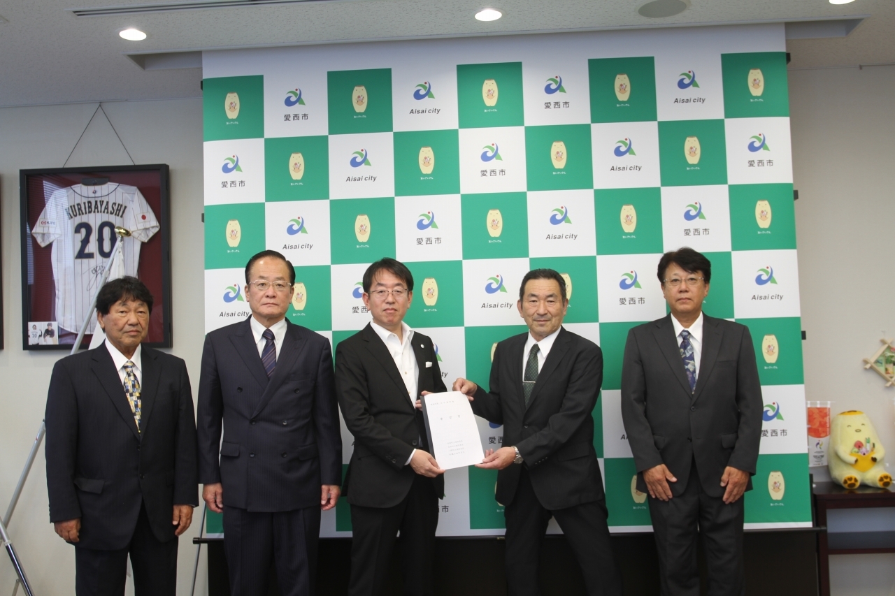 市民テニス大会での市長挨拶