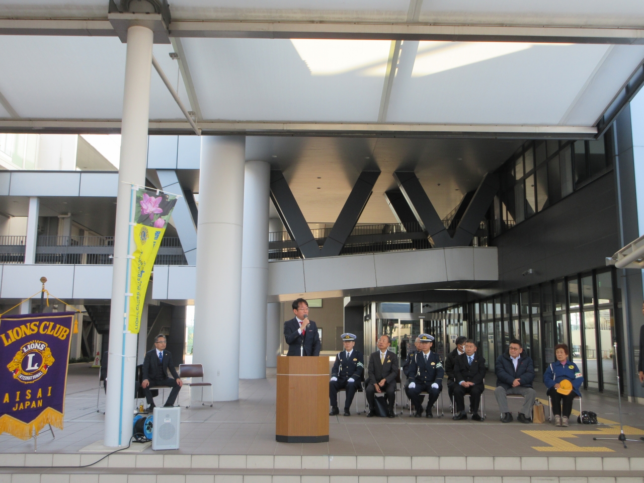 年末交通安全キャンペーンでの市長挨拶