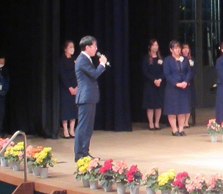 美和多保育園でのあいさつの様子