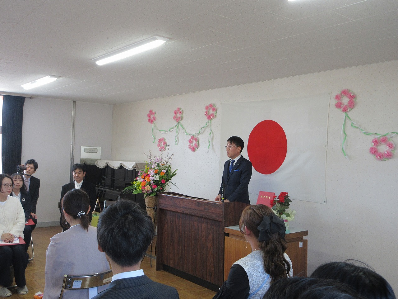 永和保育園でのあいさつの様子