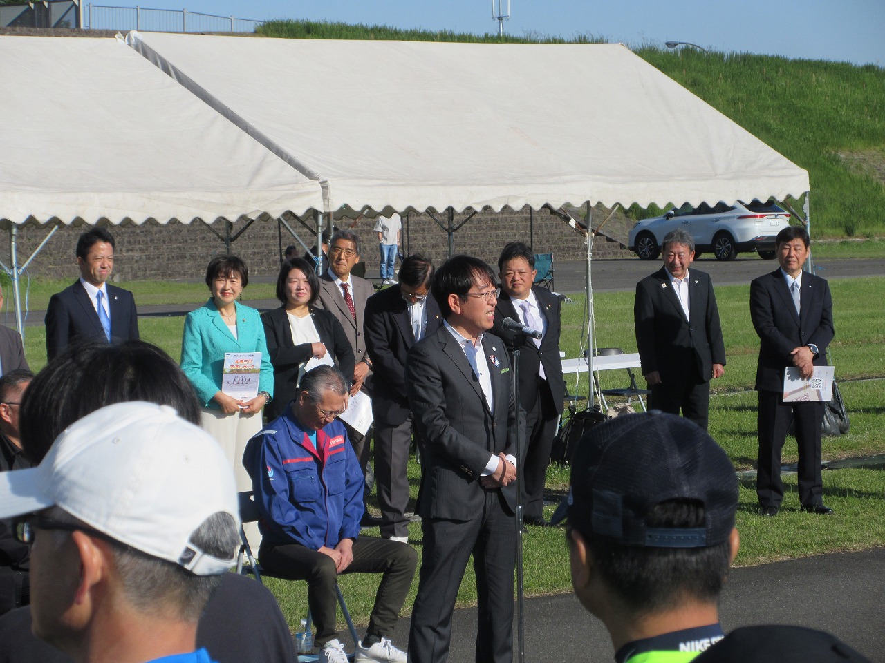 レガッタでの市長挨拶
