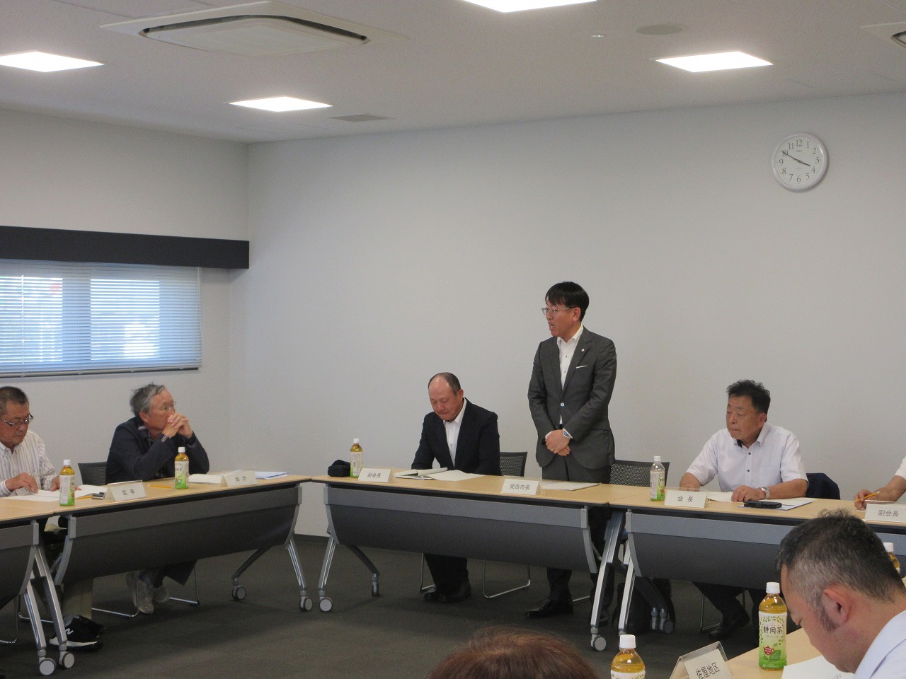 保護司会総会での市長挨拶の様子